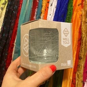 Well Told Etched Rocks Glass- Detroit